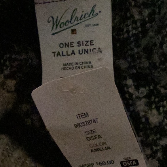 🖤NWT Just Too Warm & Soft Woolrich Wrap One Size Fits All Makes Perfect Gift 🖤 - Picture 8 of 8